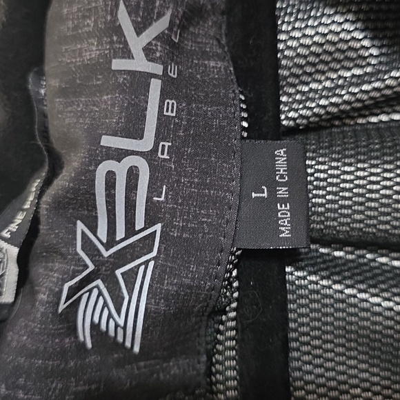 ZXBLK Label Mens Jacket Coat Black Removable Hood Zips Pockets Sz L GUC **READ** - Picture 2 of 16